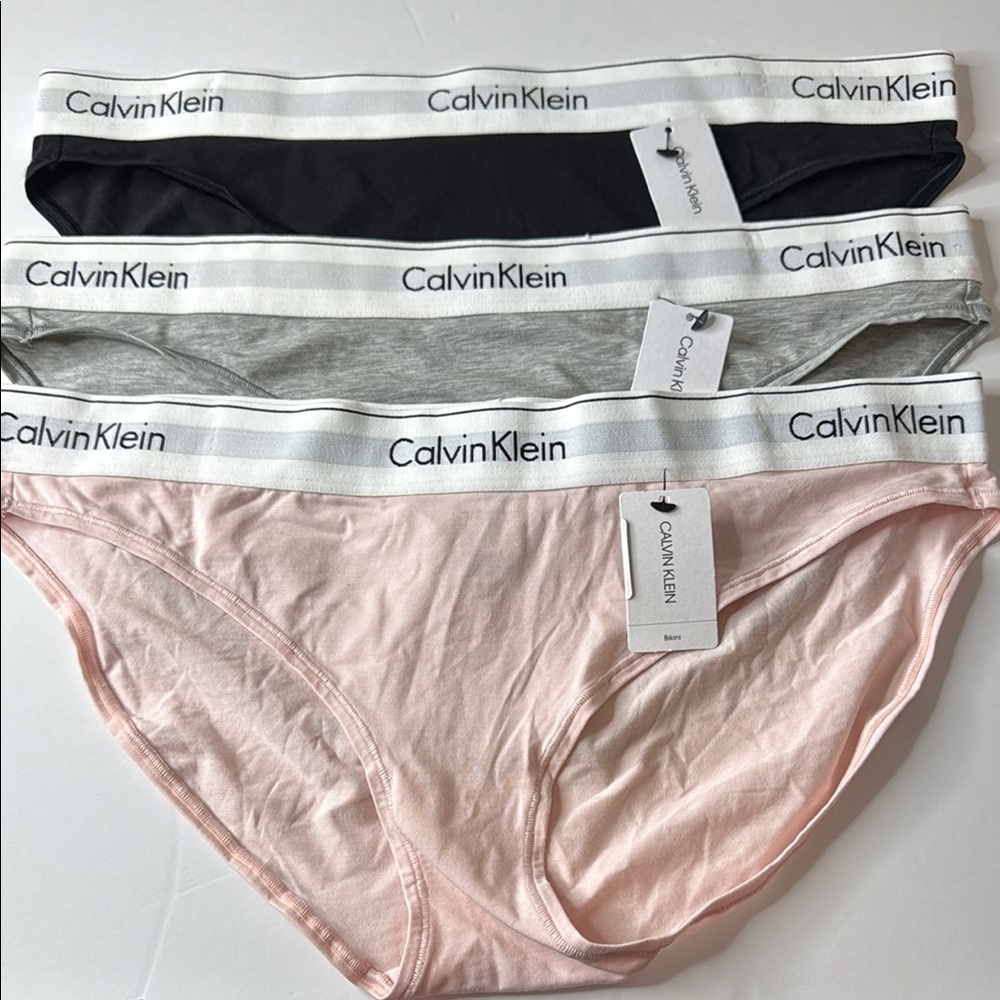 Calvin Klein Modern Cotton Bikini Panties 3 Pairs - Size XL / 8